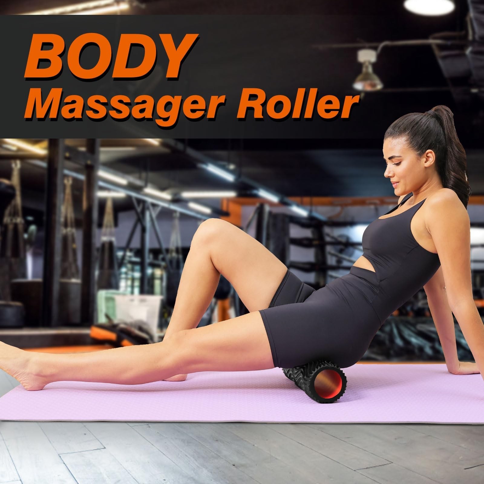 Foam Roller, 15" High Density Foam Back Roller, Wave Textured Massage Roller ...