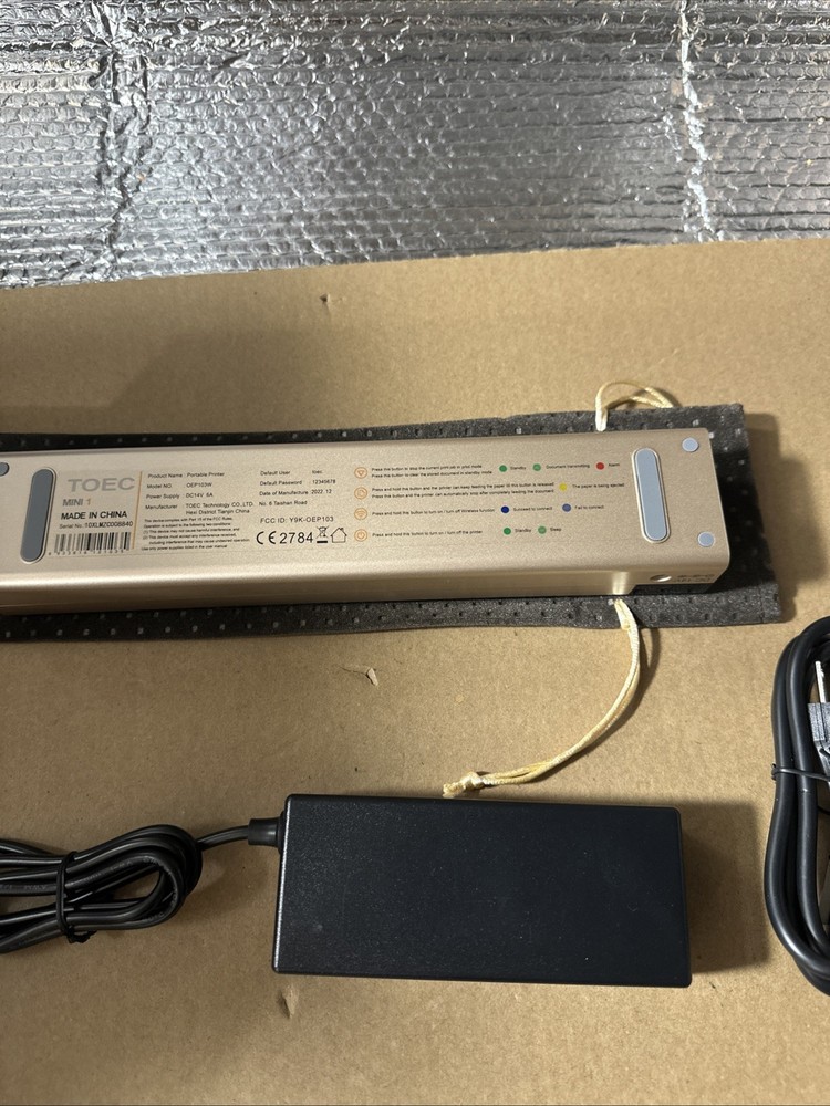 TOEC Mini 1 Tattoo Stencil Maker Transfer Printer Thermal Copier- Opened Box