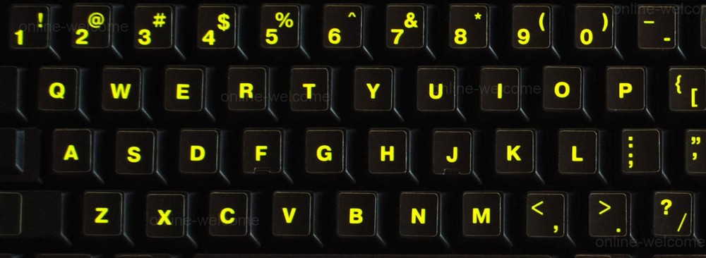 Mac English US Fluorescent sticker