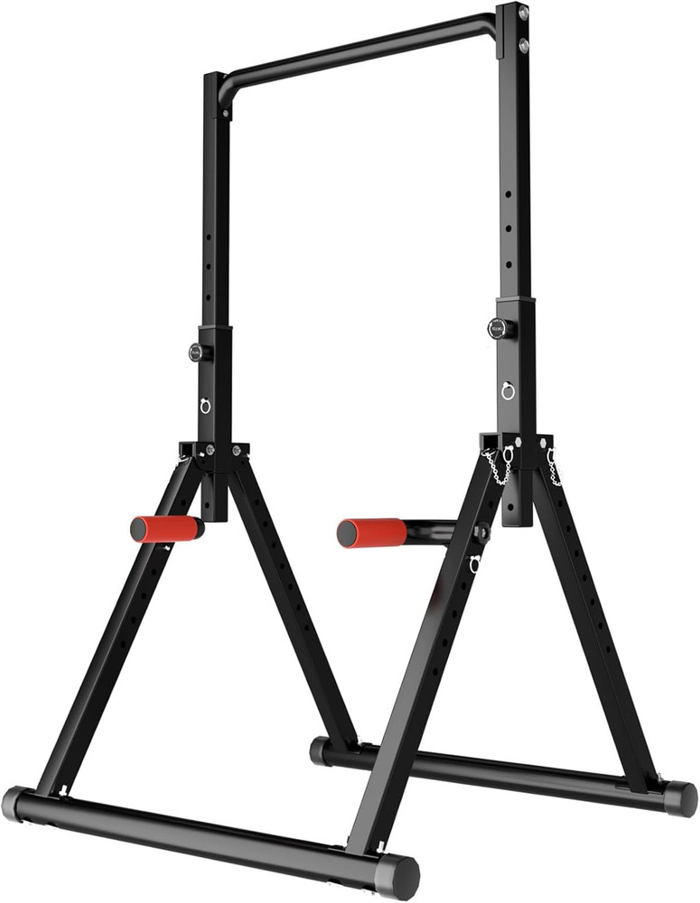 Foldable Power Tower Pull up Bar Dip Station Adjustable Multifunction Workout Pu