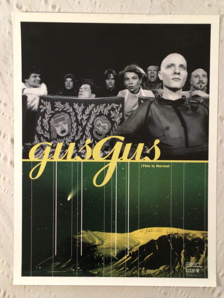 GusGus 1999 Promo Poster This Is Normal 4AD Records