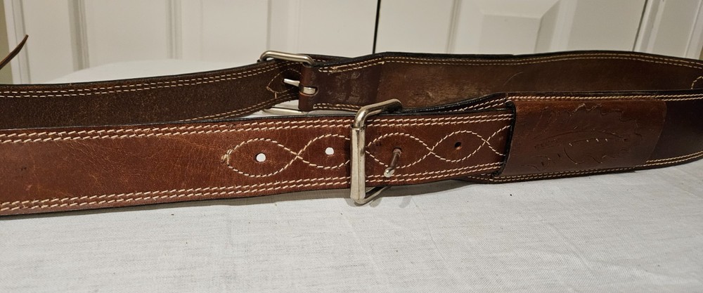 Western Leather Back Cinch Strap, New, Medium Brown
