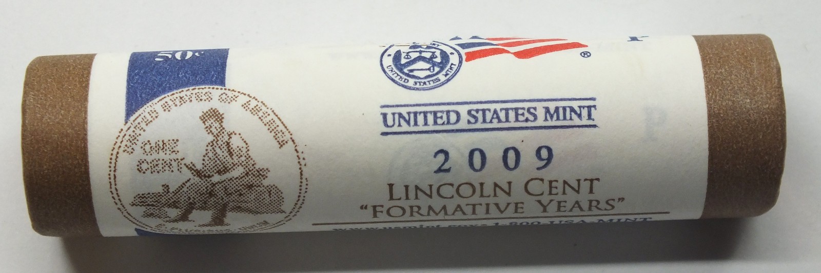 2009-P Formative Years Lincoln Cent Penny Roll US Mint OGP Philadelphia - Q596