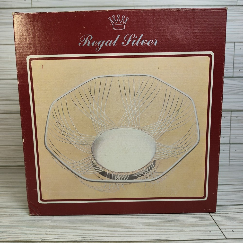 Vintage Silver Plated Bread Fruit Basket Beautiful Silver Plated Wire