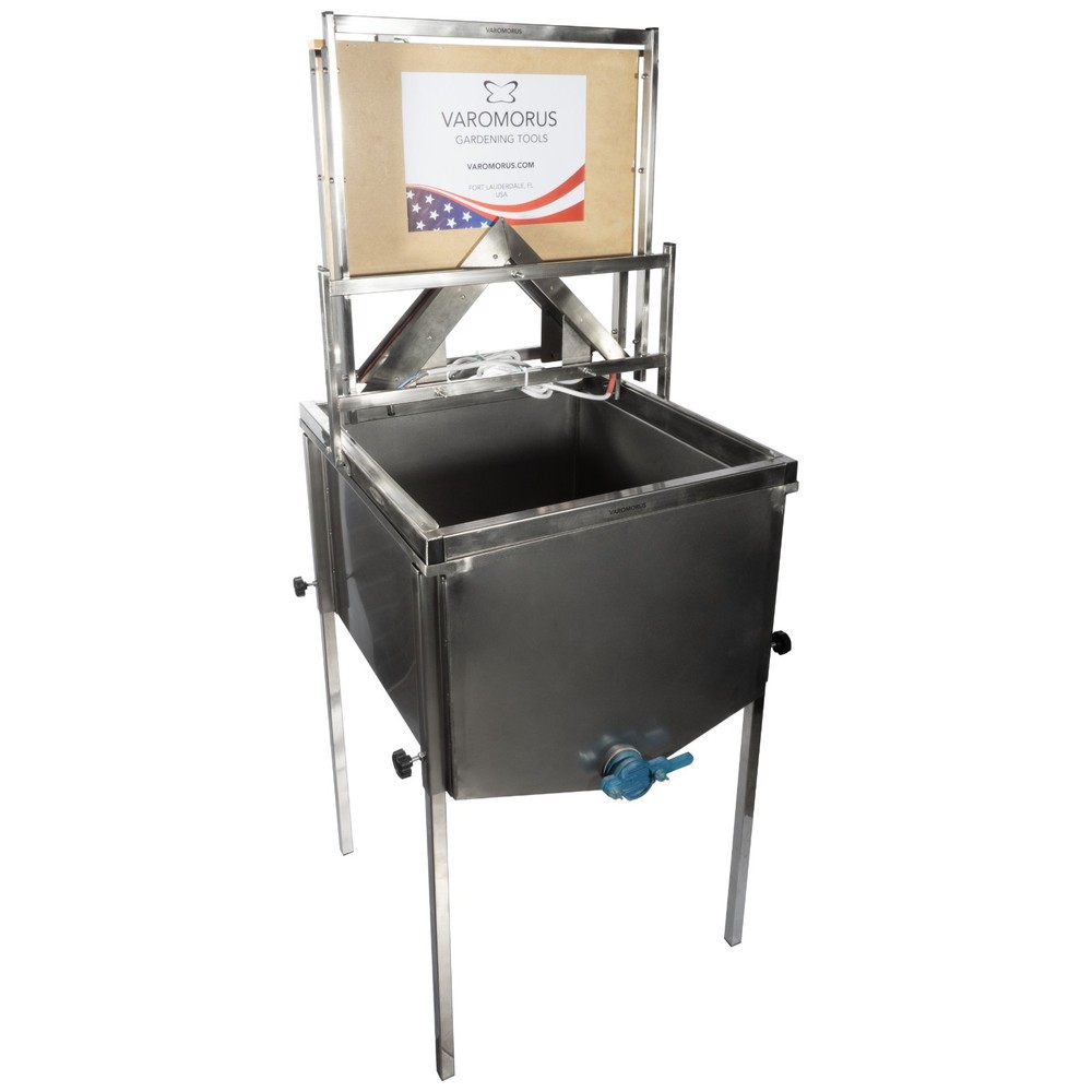 VAROMORUS 12V Hive Frames Uncapping Machine Stainless Steel Honeycomb