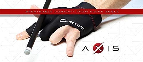 Cuetec AXIS Pool/Billiards Black Glove; Left Bridge Hand, Small