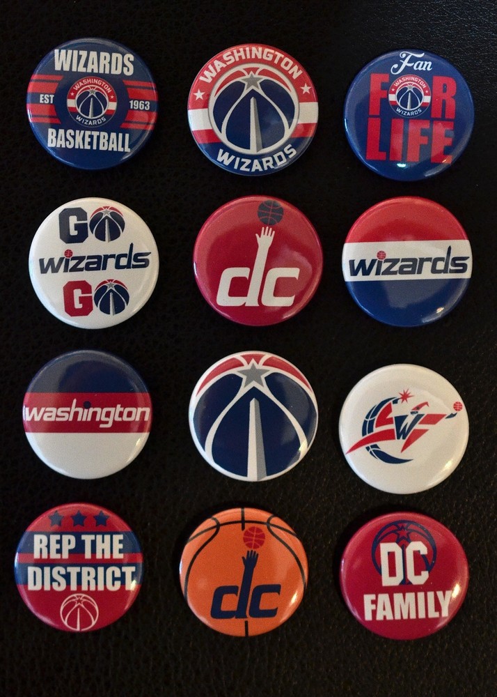 Washington Wizards Basketball - 1" Pinback Buttons