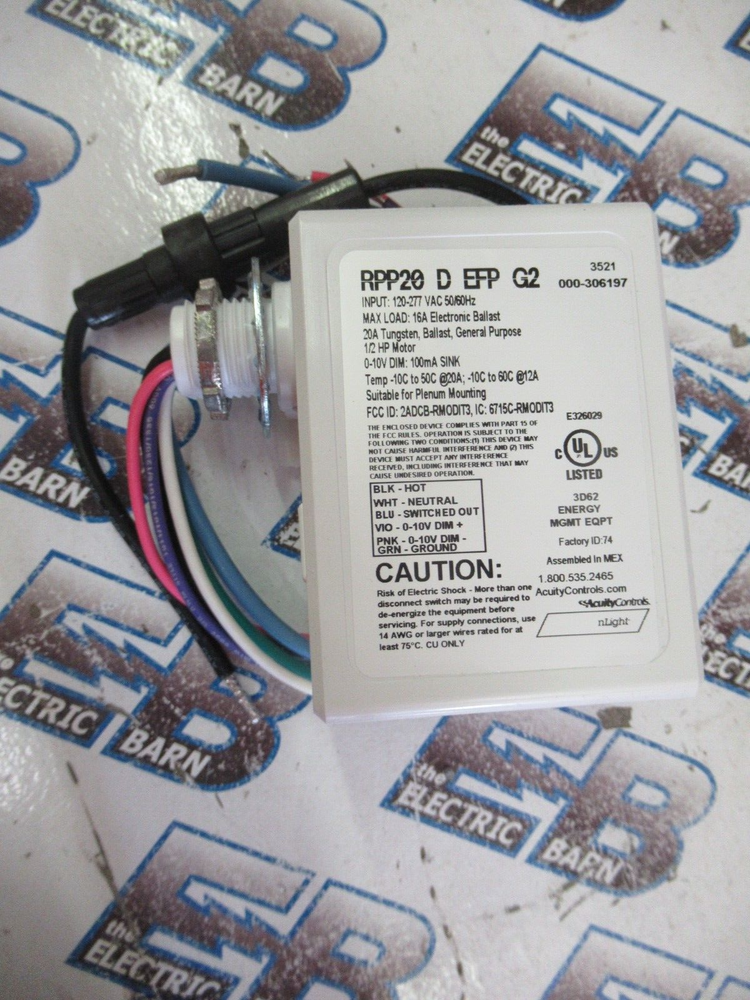 Acuity Controls RPP20 D EFP G2, Occupancy Controlled Dimming- NEW-B