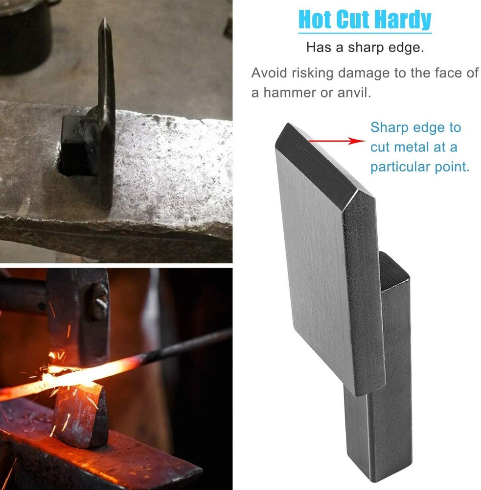 Blacksmith Anvil Forge Hardy Tool 3/4" Hot Cut Creasing Stake Spring Fuller set