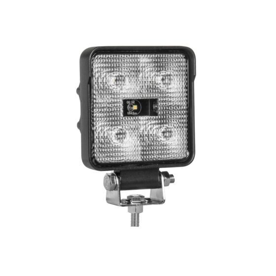 8159 LED 4" Square 5 Diode Clear Lens, Black Stud Hardwired Stripped Work Light