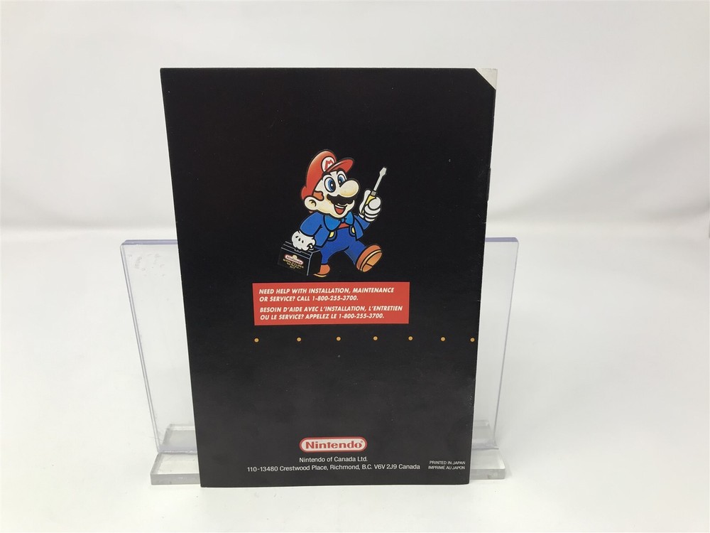 Snes Controller - Super Nintendo SNES - Instruction Manual Only