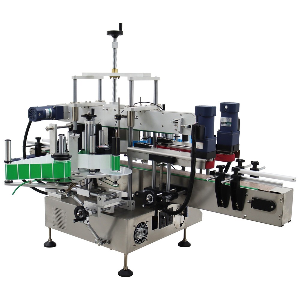 Auto Desktop Double Sided Labeling Machine Square/Hexagonal Bottle Labeller 110V