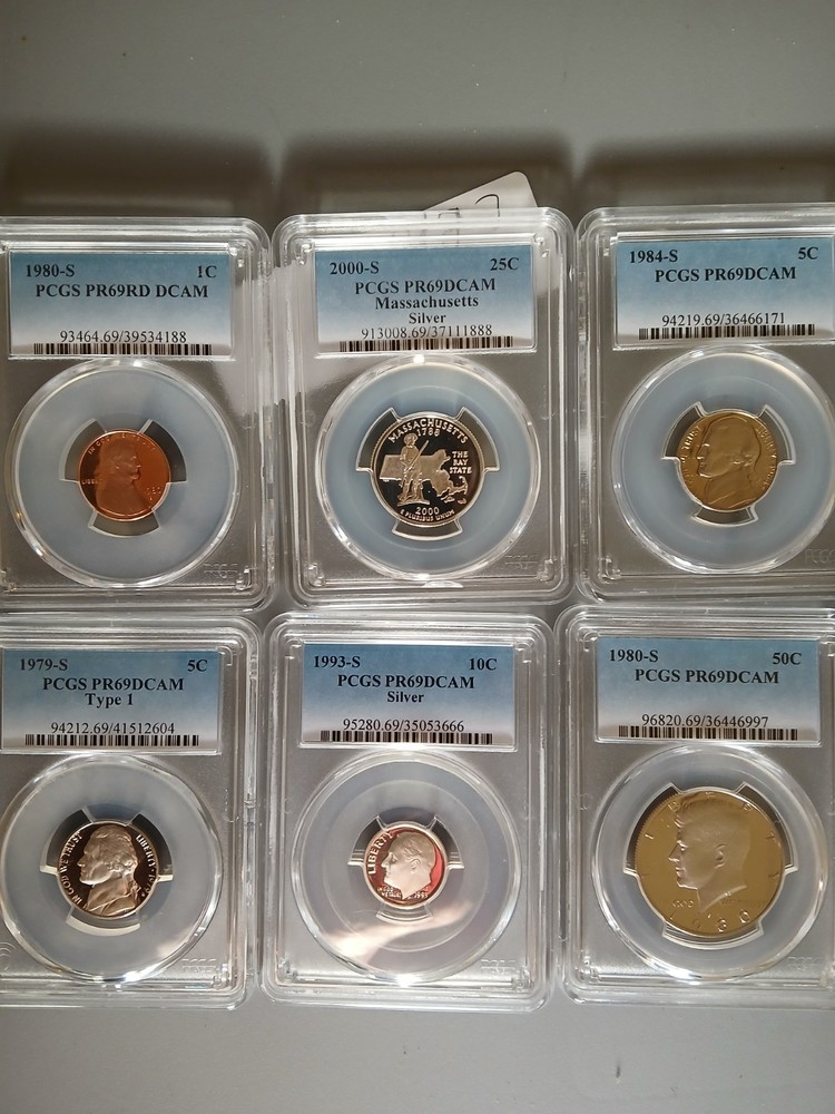 🔥{5} GRADED PROOF COINS Instant Collection💰PCGS PR69💥SILVER