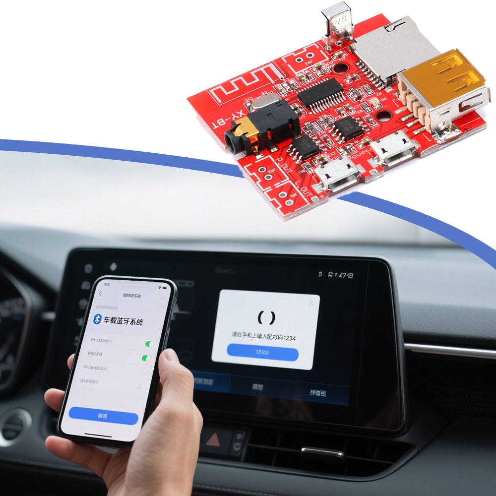 Car Bluetooth 4.1 MP3 WAV Decoding Board Speaker Amplifier Audio Receiver Module