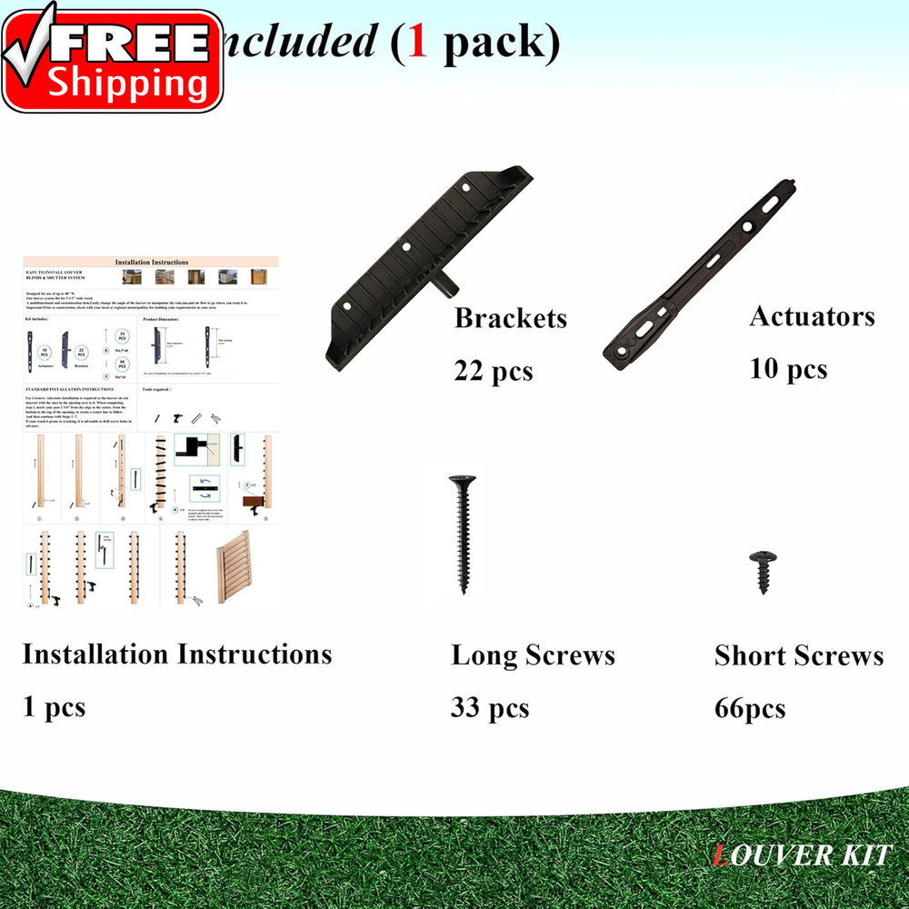 Louver Bracket Kit, Deck Sunblind System, Shutters Hardware System for Windows G