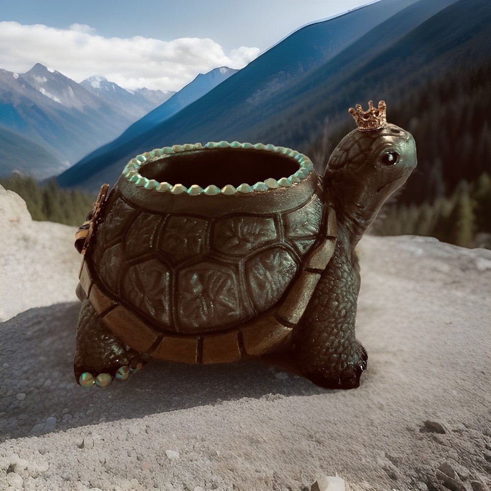 ￼ A turtle Queen ￼ Trinket holder￼