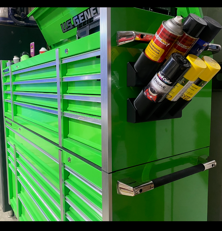 S&S MAGNETIC CAN ORGANIZER HOLDER SPRAY PAINT LUBRICANT TOOL BOX WORK BENCH USA