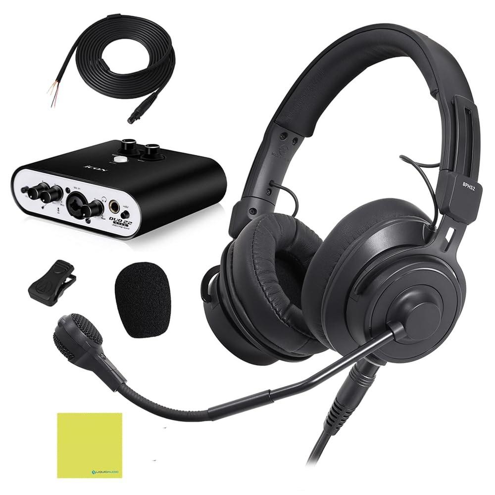 Audio Technica Headset Broadcast Stereo Headset with Hypercardioid Dynamic Bo...