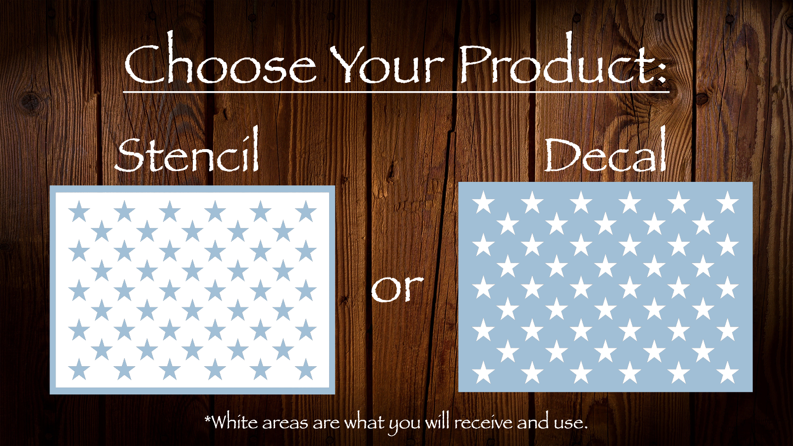 American Flag Vinyl 50 Star Union (Stencil / Decal) - Multipurpose & Wood Flag