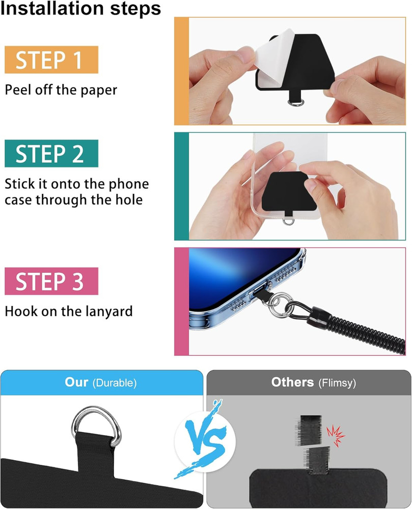 Adjustable Smartphone Lanyard Strap for Secure Outdoor Use