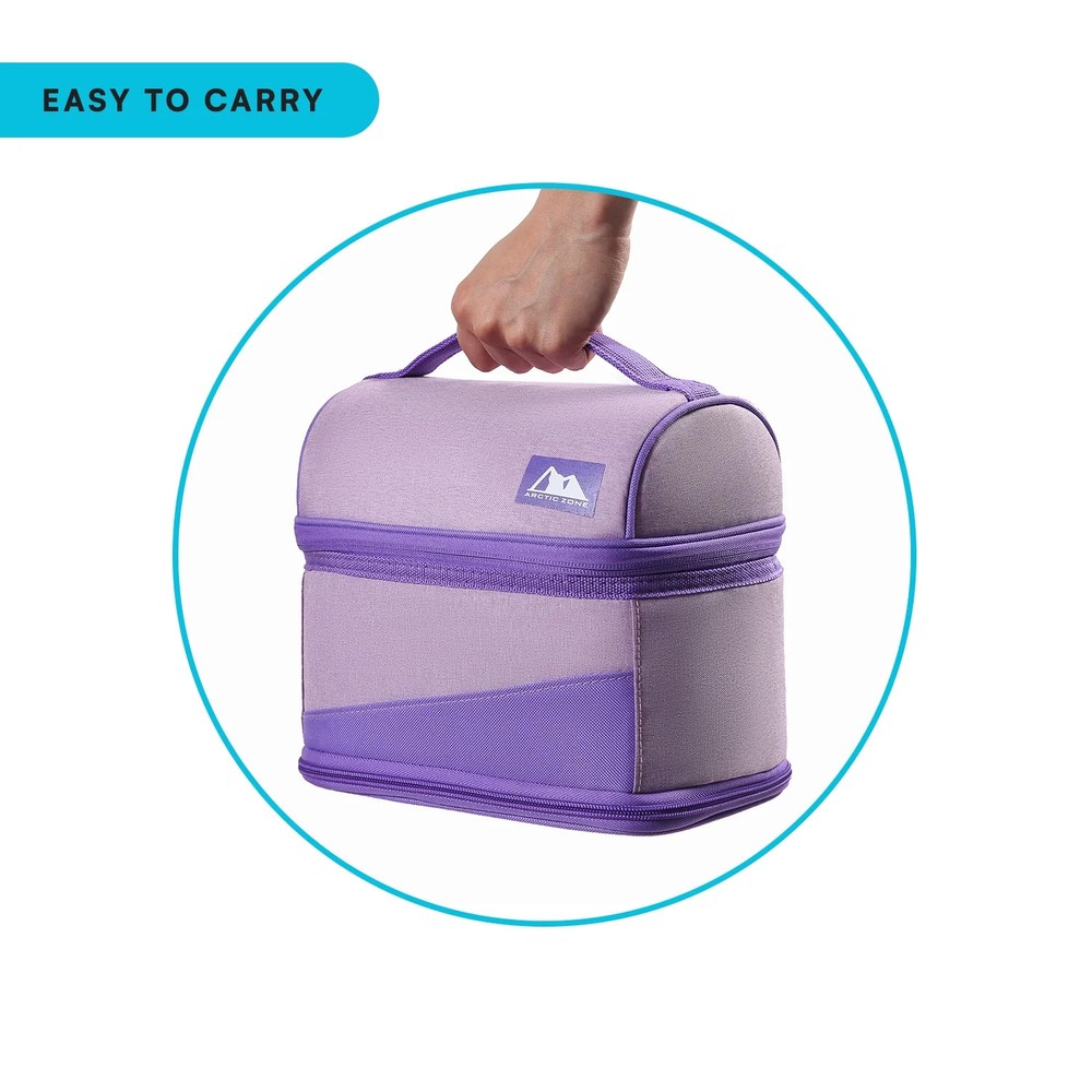 Arctic Zone Expandable Lunch Box with Ice Pack, Lavender Purple