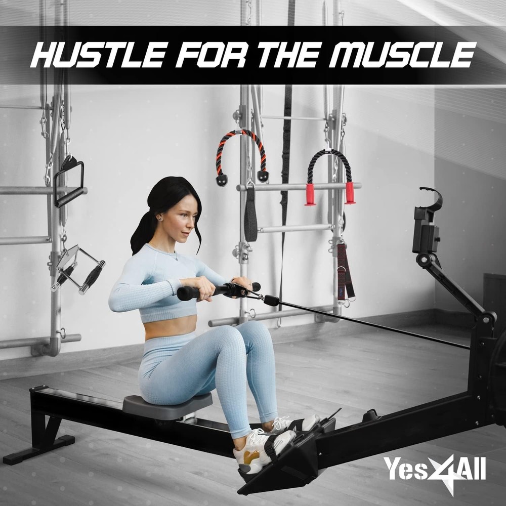 Ergonomic Cable Machine Accessory Set – Tricep Rope, V Bar & More for Workouts