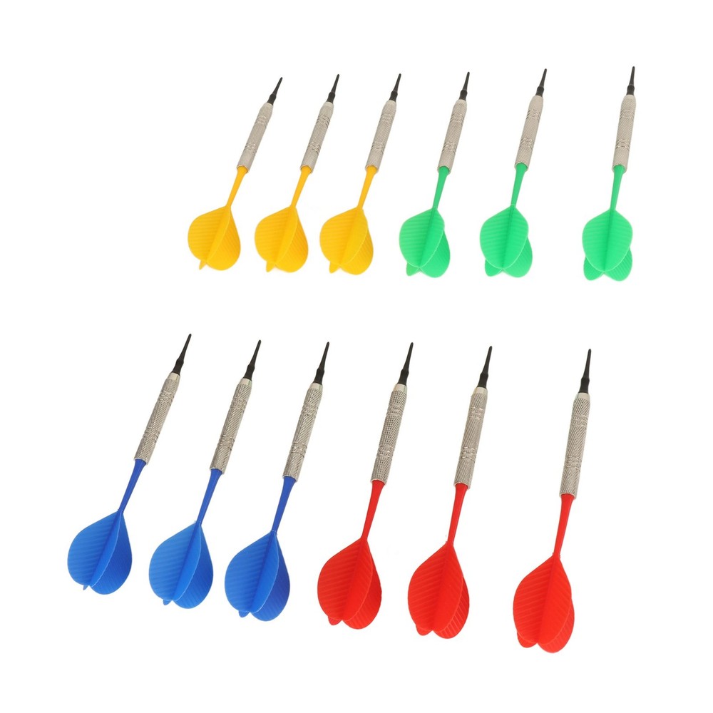 12PCS Soft Tip Darts For Beginners Plastic Indoor Darts Set With 100PCS