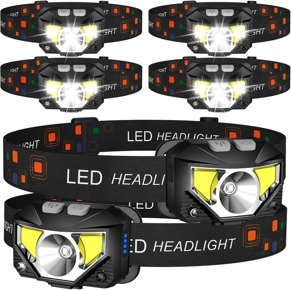 Bright LED Headlamps with Comfortable Adjustable Headbands for All Activities