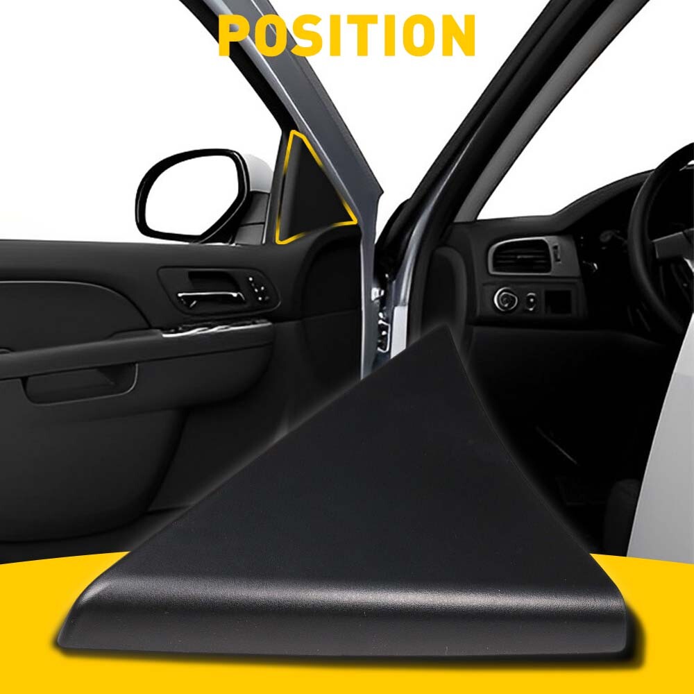 Door Upper Trim Panel Left Driver Inside Triangle Cover For 07-14 Silverado