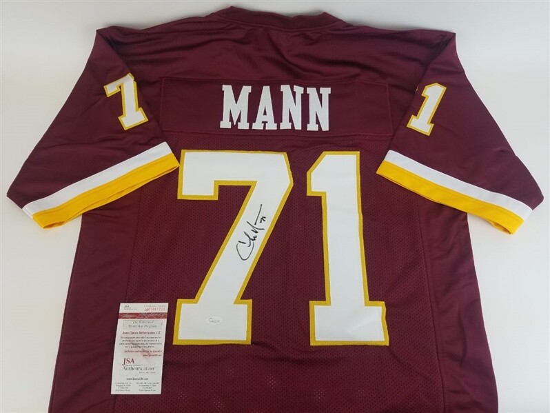 Charles Mann Signed Washington Redskins Jersey (JSA COA) 3×Super Bowl Champ D.E