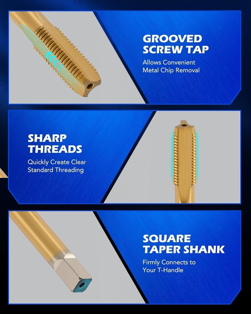 172pc Thread Repair Kit, Metric Thread Restorer Kit with HSS Drill Bits Taps ...