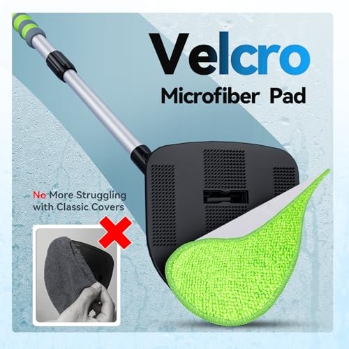 XINDELL Extendable Windshield Cleaner for Car, Long Handle Car Interior Green