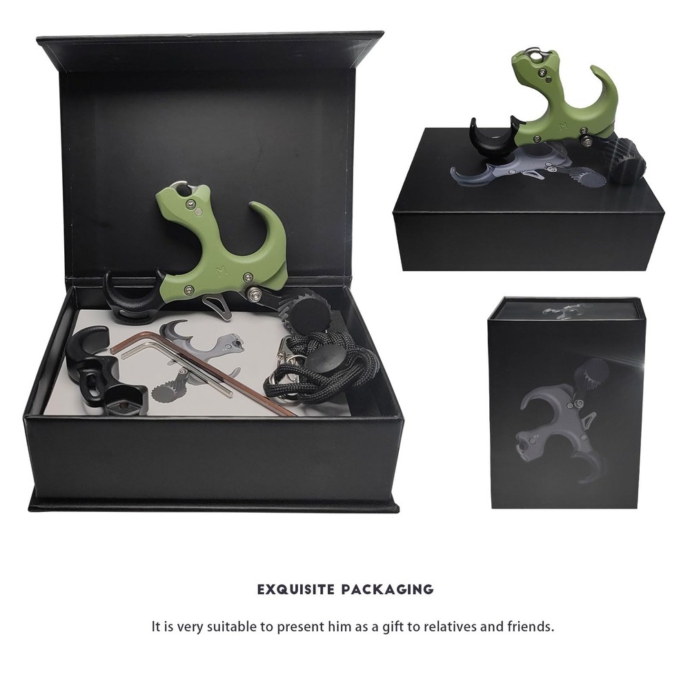 Thumb Release for Compound Bow,Copper Material Archery Release Aids,3 or 4 Fi...