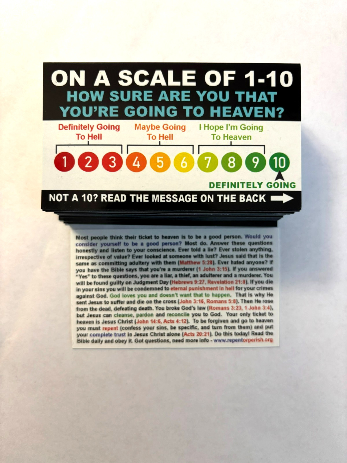 Gospel Tracts Bible Tracts Business Card Size Pack of 100