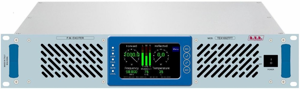 Broadcast RVR TEX1002 TFT 1000w FM Transmitter Stereo - 88 108 Mhz Ready To Ship