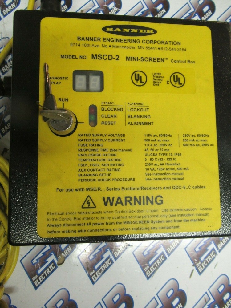 Banner MSCD-2, Mini-Screen Control Box, Light Curtain