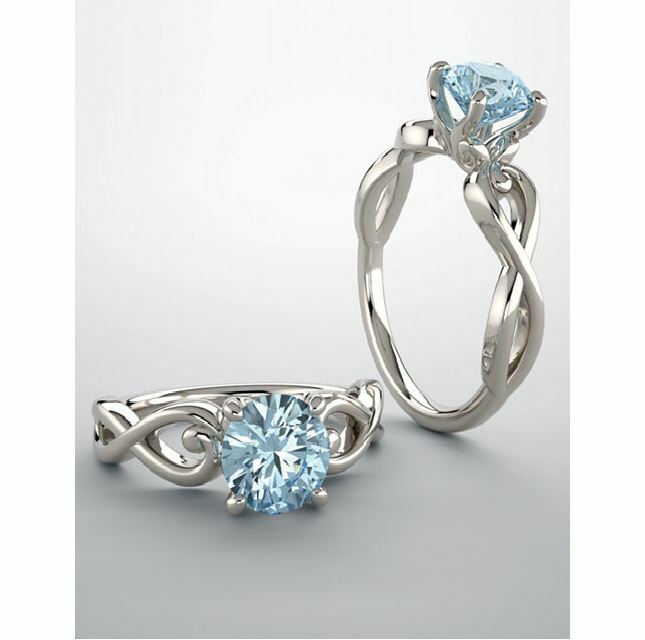 Sterling Silver Oval Cut Solitaire Ring Setting - Ribbon Style Ring Mounting