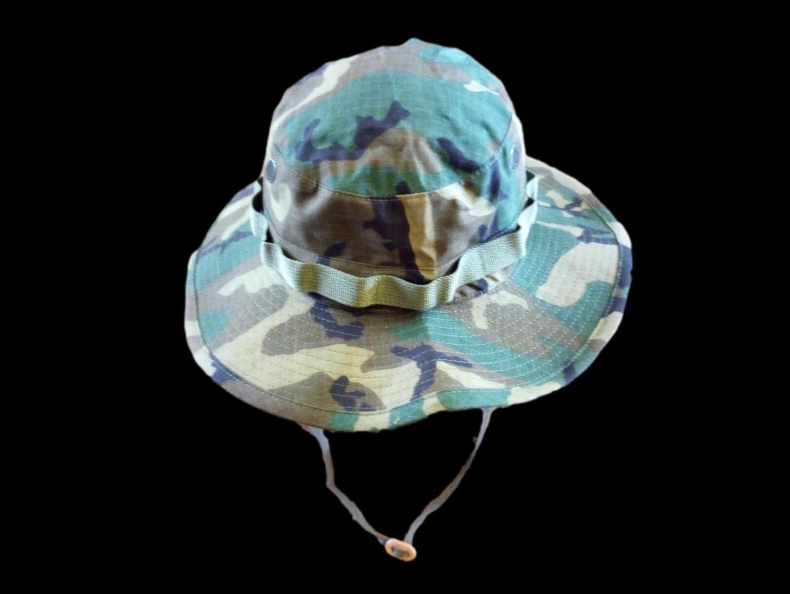 U.S MILITARY ARMY VIETNAM JUNGLE BOONIE HAT TYPE II ERDL CAMOUFLAGE LARGE 7 1/2