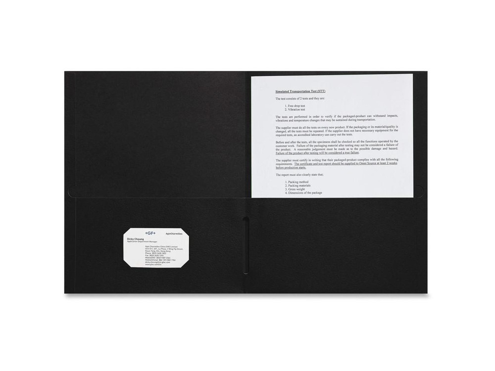 Sparco 2-Pocket Leatherette Portfolio