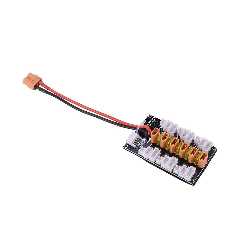 1S-3S XT30 Plug Lipo Battery Parallel Charging Board with 6pcs XT30 to XT60