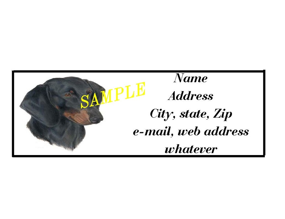 DACHSHOUND  ADDRESS LABELS COOL!!! #1
