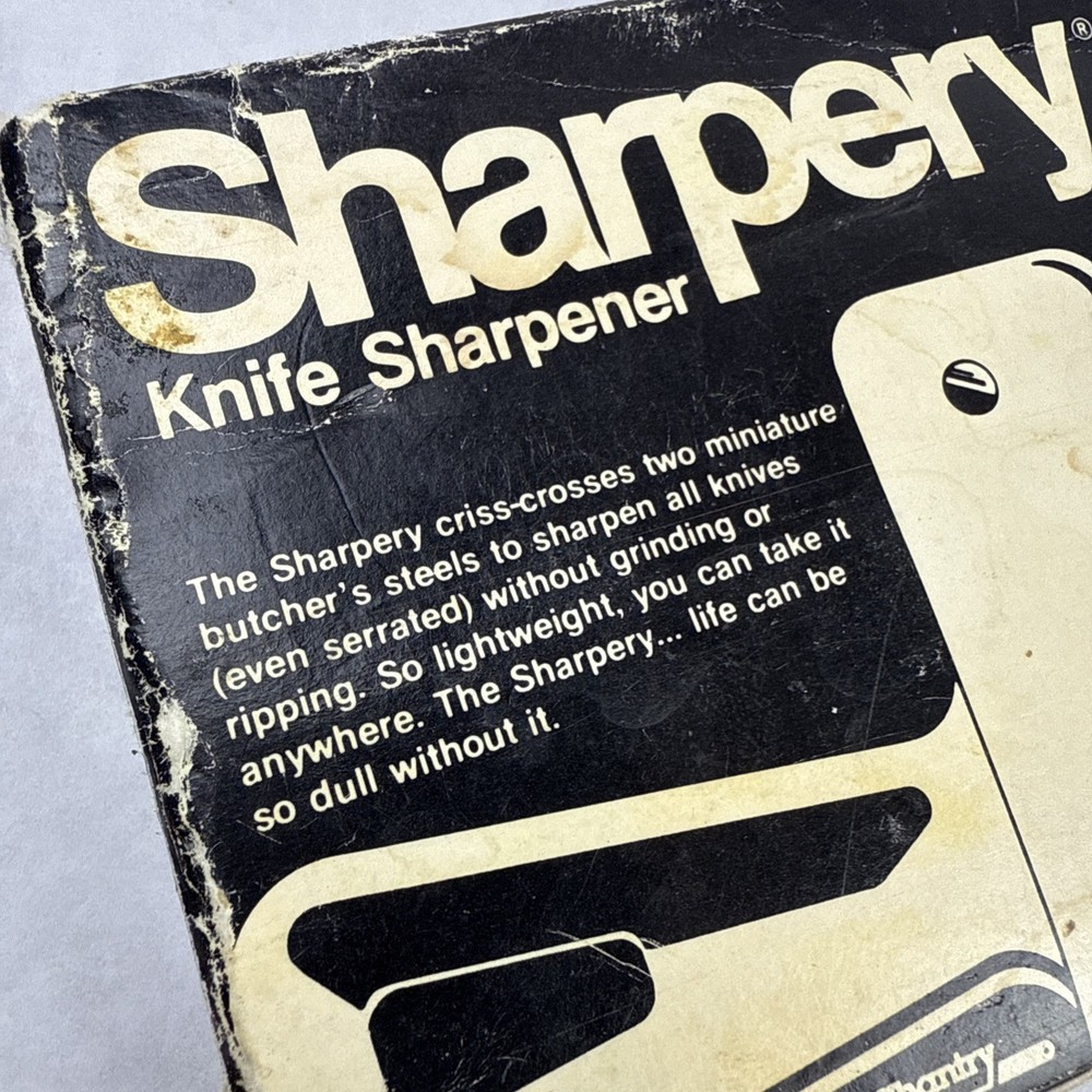 The Sharpery Chantry Pull Thru Knife Sharpener Handheld White With Instructions