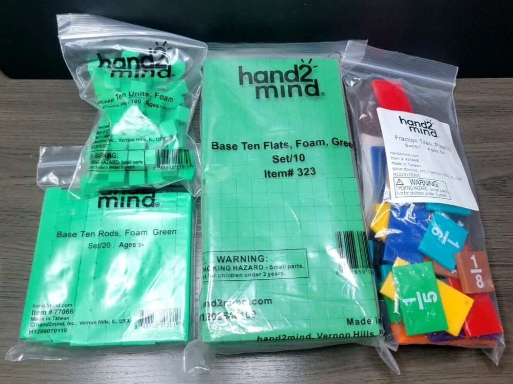 Hand2Mind Math Manipulative Foam Blocks And Learning Tool Lot