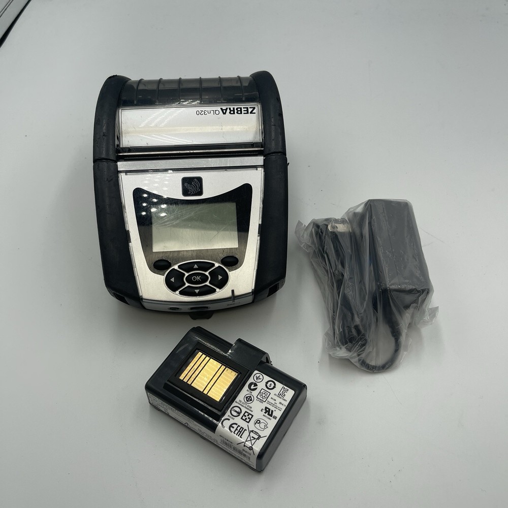 Zebra QLN320 Barcode Printer, WiFi, Bluetooth, Charger, And Battery