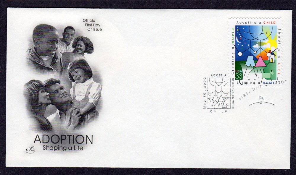 2000 ADOPTION (Scott 3398) - Artcraft FDC TB558