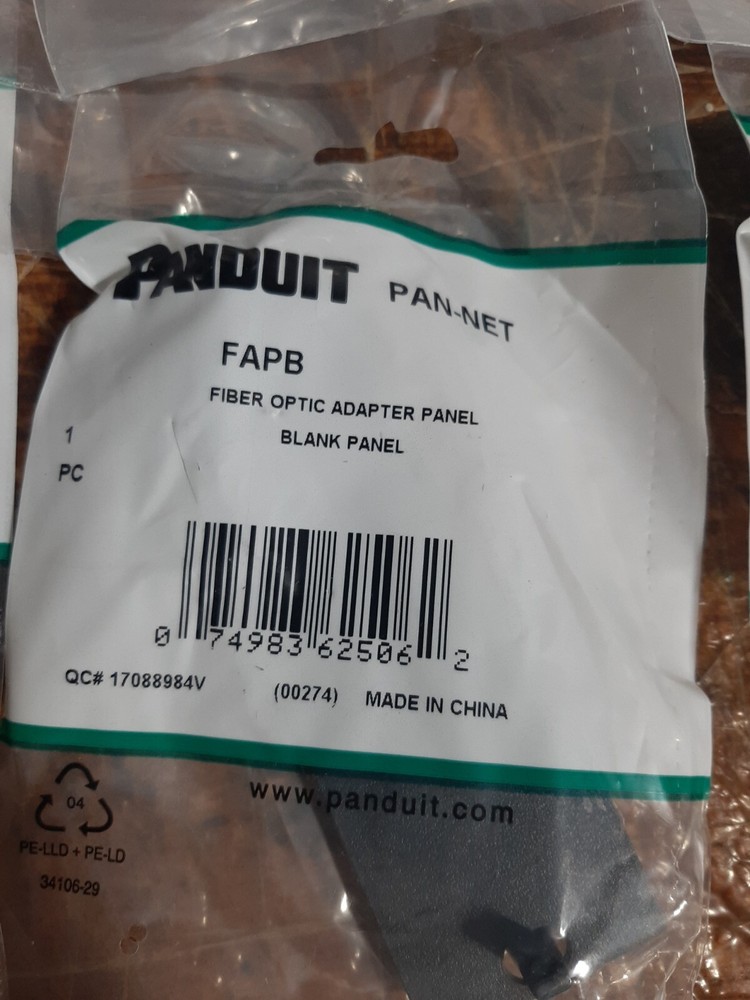 Panduit FAPB Fiber Adapter Panel, Black