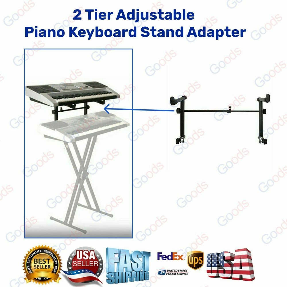 Adjustable Electronic Piano 2 Tier Universal Keyboard Stand Adapter