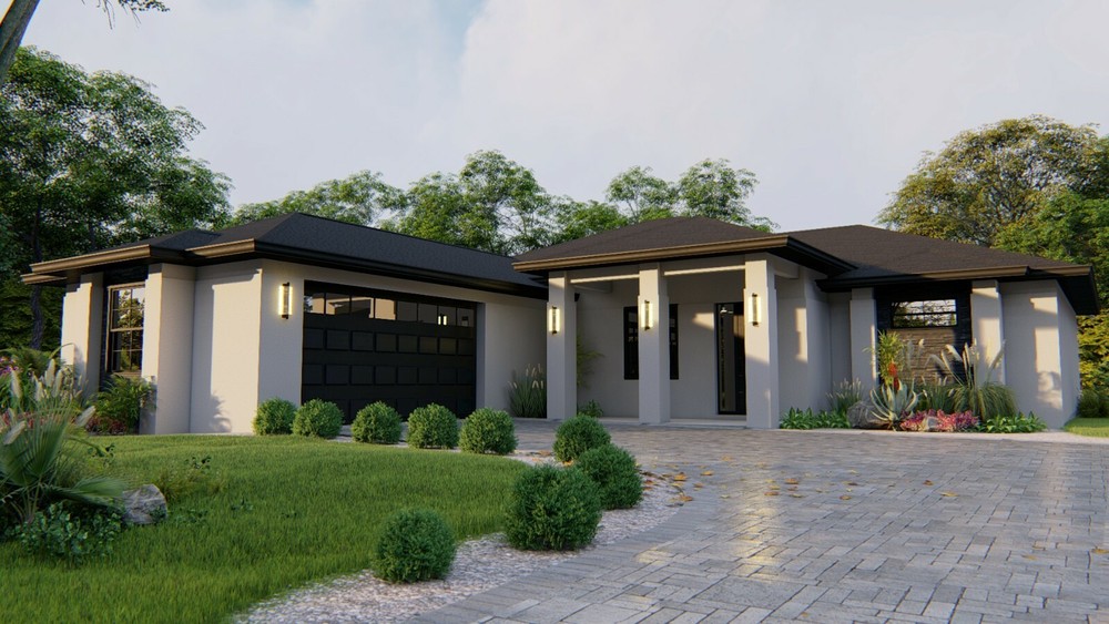 BLUEPRINTS CONTEMPORARY  HOUSE PLAN ARCHUP #103