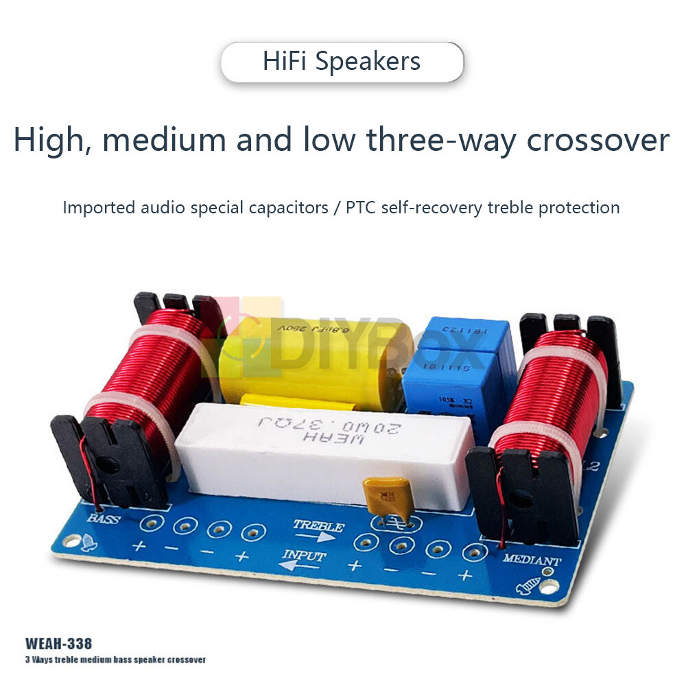 120W Crossover 3-way Crossover Filter HiFi Speaker Audio Frequency Divider