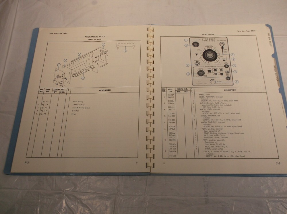 TEKTRONIX 2B67 TIME BASE INSTRUCTION MAINTENANCE MANUAL 1963
